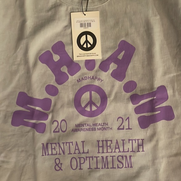 BRAND NEW MADHAPPY HIGH QUALITY MENTAL HEALTH AWARENESS MONTH TEE - Picture 4 of 4
